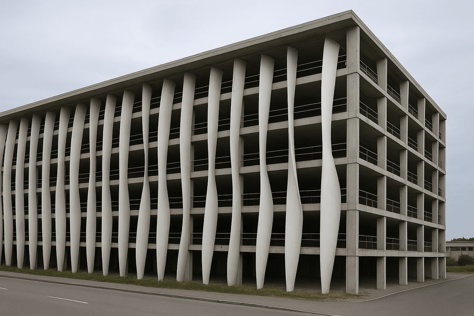 Sweden Reuses 57 Retired Wind Blades to Form Walls of Five-Storey Car Park